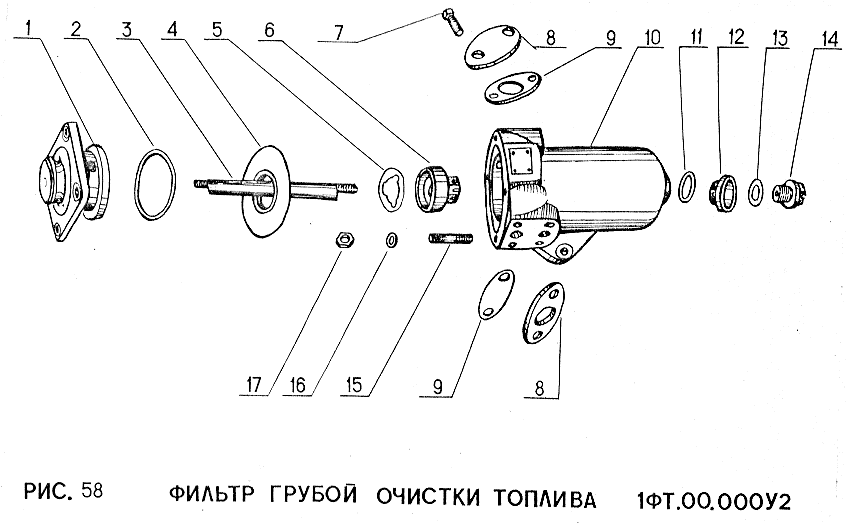 Фильтр грубой очистки топлива 1ФТ.00.000 У2