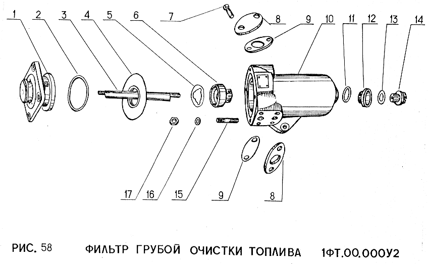 Фильтр грубой очистки топлива 1ФТ.00.000 У2