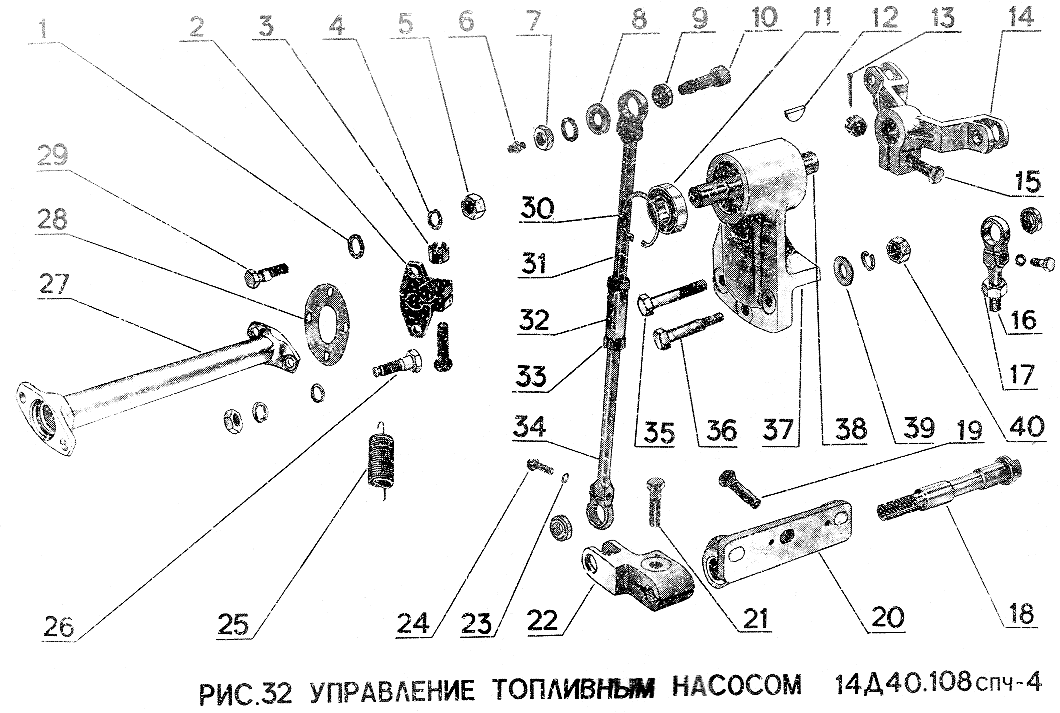 Управление топливным насосом 14Д40.108спч-4