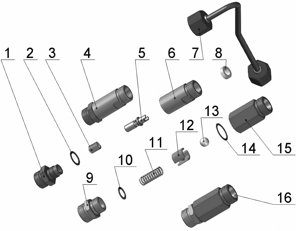 Элементы топливопровода низкого давления 3-9ДГ.196cпч-1-11