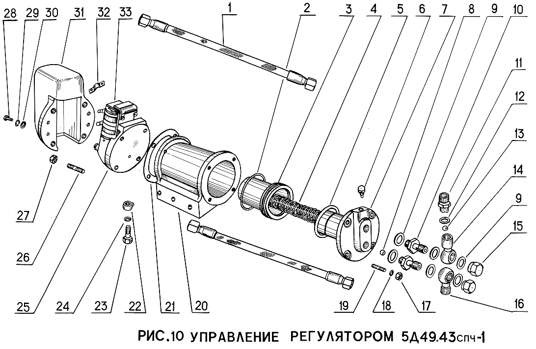 Управление регулятором 5Д49.43спч-1