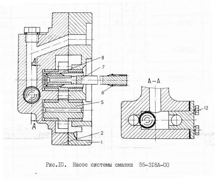 Насос системы смазки 55-318А-00