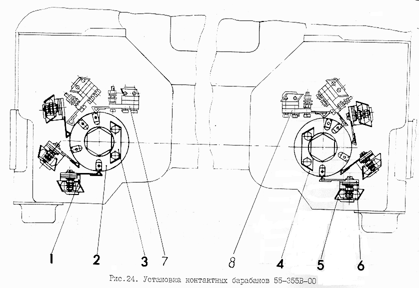 Устан. контактных барабанов 55-355В-00