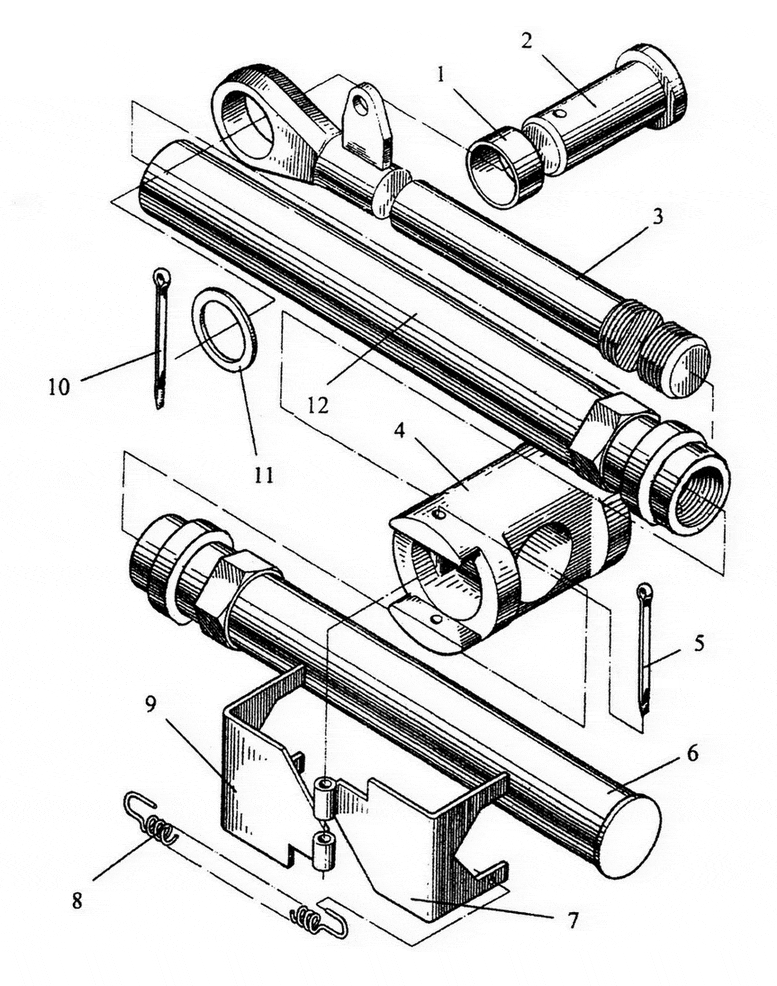 Установка тормозной тяги ТЭМ18.40.60.012